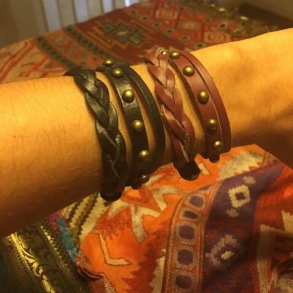 📿💥Braided Genuine Leather Wrap Bracelets - Picture 2 of 5